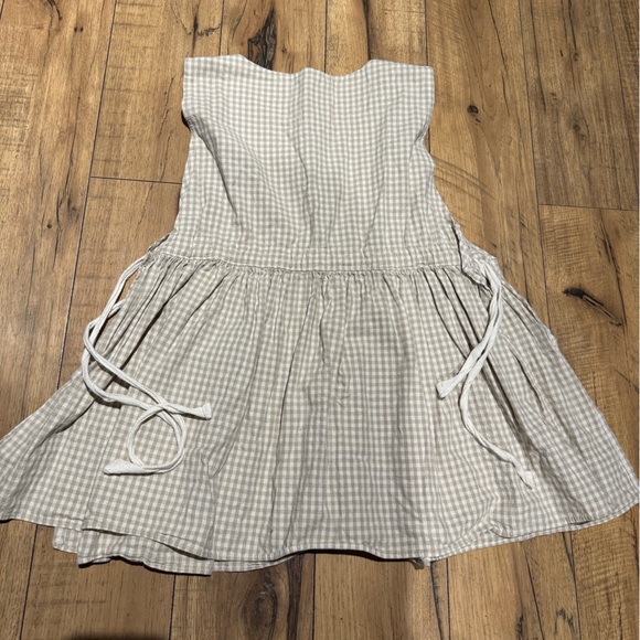 Olive Faye ribbon tan gingham side tie vest - Picture 2 of 8